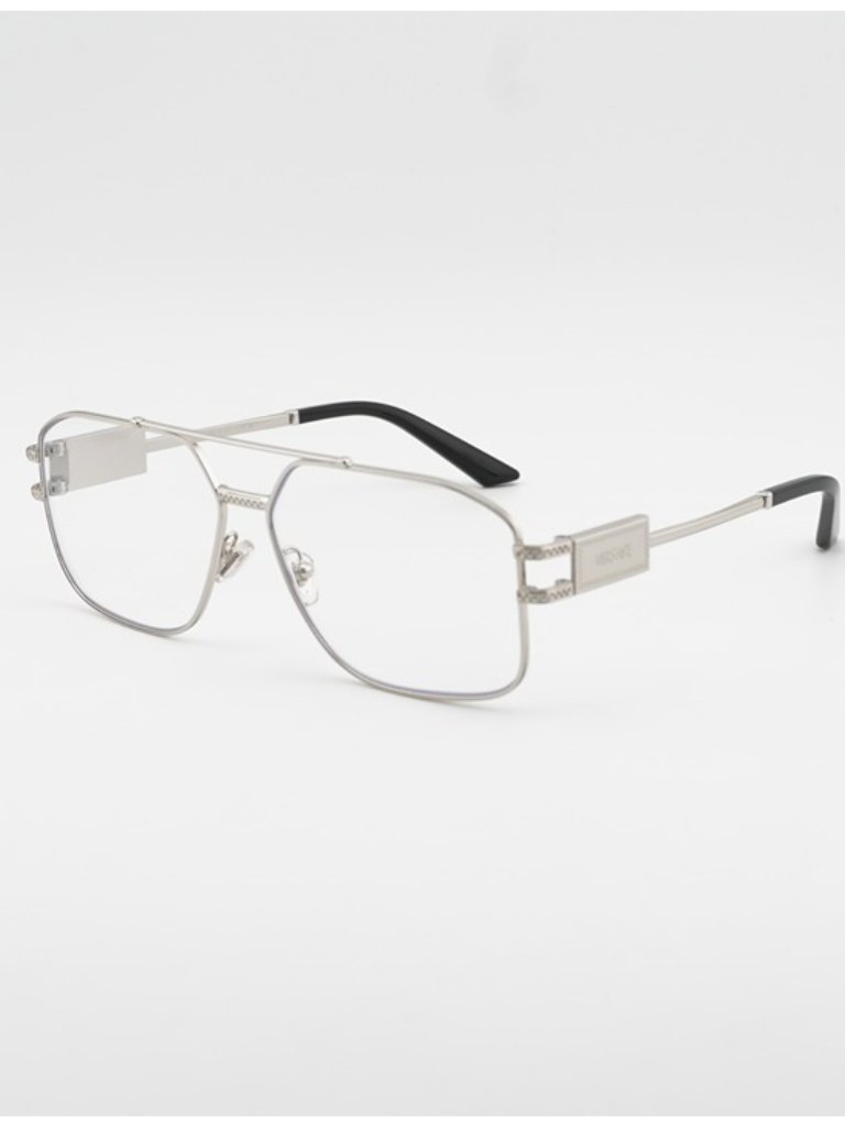Versace Ve1302 1000 Eyeglasses Silver 59mm Aviator Frame